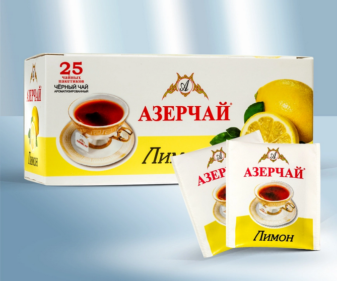 Black tea with lemon flavour, 45g/Чай с ароматом лимона в пакетиках, 45г