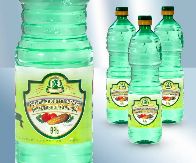 Vinegar 9%, 900g/Уксус 9%, 900г