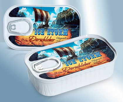 Cod liver in its own juices and oil, canned/Печень трески в собственном соку и масле