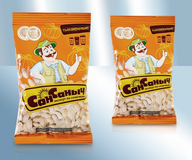 Pumpkin seeds, salted, roasted, 80g/Семечки тыквенные, соленые, жареные, 80g