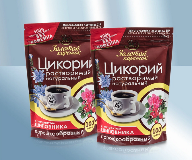 Chicory with dog-rose, 100g/Цикорий растворимый с экстрактом шиповника, 100g