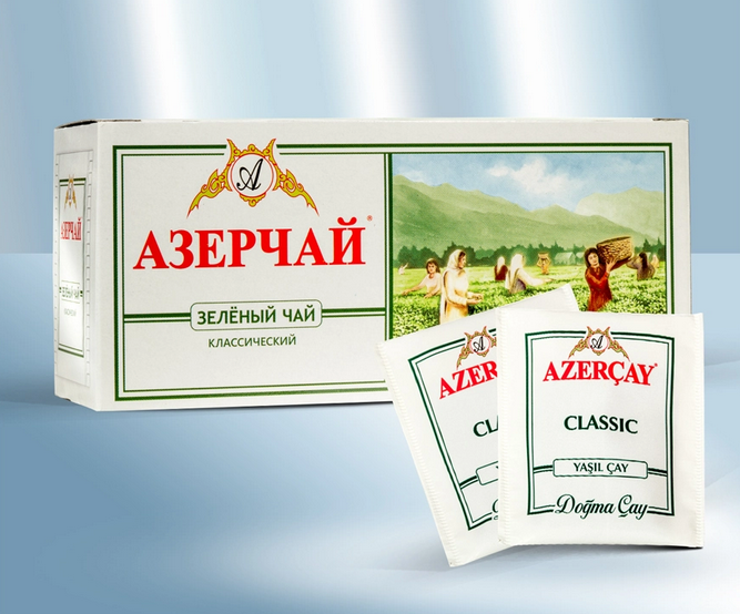 Green tea classic, 50g/Чай зеленый "классический" в пакетиках, 50г