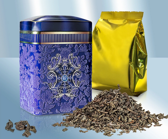 Ceylon black tea with bergamot flavour Williams Sapphire, loose, 150g/Подарочный, цейлонский чёрный чай Вильемс Сапфир с ароматом бергамота, рассыпной (крупнолистовой), 150g