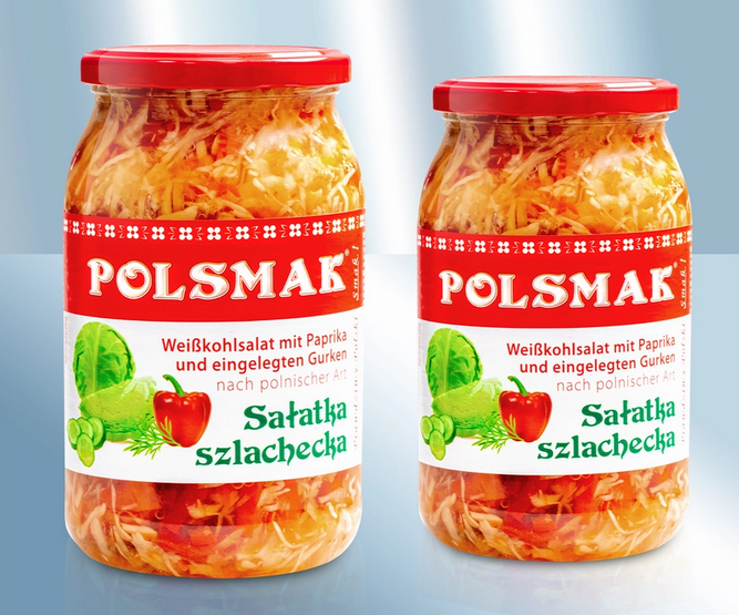 White cabbage salad with paprika (5,5%) and gherkins, 840g/Сaлат капустный по Белоцерковски, 840g